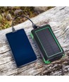 10000mAh Solar Wireless Powerbank, 10W - Sort, aluminium, solcelleopladning