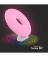 5W WiFi LED Ambiance bordlampe, RGB - Dæmpbar, Smart Home, USB-C, 360 grader lys, hvid plast