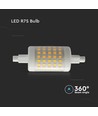 R7S 78mm / 7W LED pære - Erstat 50W, 700lm, plast, 28mm diameter