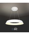 48W LED designer pendel, dæmpbar - Ø48,5cm, 360 grader, hvid, rund, inkl. lyskilde
