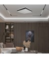 38W LED designer loftslampe - 4000K, 4000lm, IP20, sort/hvid, kvadratisk/rund