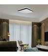 38W LED designer loftslampe - 4000K, 4000lm, IP20, sort/hvid, kvadratisk/rund