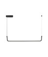 12W U-formet LED pendel - 4000K, sort, 1200lm, 360 grader lys, 90,5 x 14cm