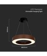 60cm 50W rund LED pendel - 125lm/W, Corten, Triac dæmpbar, 4000K, IP20
