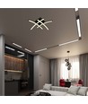 24W Loftslampe - Sort Struktur, LED Designer Lys, 1.4L, 3000K