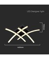 24W Loftslampe - Sort Struktur, LED Designer Lys, 1.4L, 3000K