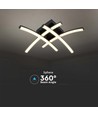24W Loftslampe - Sort Struktur, LED Designer Lys, 1.4L, 3000K