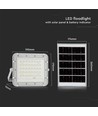 40W LED solcelle projektør - IP65, 4000K, inkl. solpanel og fjernbetjening