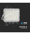120W Solcelle LED projektør med 15W panel - 1200lm, IP65, 4000K, inkl. fjernbetjening og 3m kabel