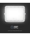 120W Solcelle LED projektør med 15W panel - 1200lm, IP65, 4000K, inkl. fjernbetjening og 3m kabel
