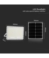 30W Solcelle LED projektør med fjernbetjening - 2600lm, IP65, 4000K, inkl. solpanel og batteri