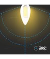 E14 5,5W LED filament kertepære - Dæmpbar, klar glas, 110lm/W