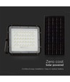 VT LED Solar Projektør 80W - 6400K, 6000 mAh batteri, 3m kabel, smart IR fjernbetjening, hurtig opladning.