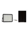 120W Solcelle LED projektør med panel - 1200lm, IP65, inkl. fjernbetjening, sort, udendørs