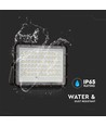 120W Solcelle LED projektør med panel - 1200lm, IP65, inkl. fjernbetjening, sort, udendørs