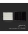 20W solcelle projektør med sensor og fjernbetjening - 1800lm, IP65, 6400K, sort kabinet