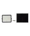 20W LED solcelle projektør - IP65, 4000K, sort, inkl. solpanel og fjernbetjening