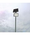 20W LED solcelle projektør - IP65, 4000K, sort, inkl. solpanel og fjernbetjening
