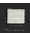 20W LED solcelle projektør - IP65, 4000K, sort, inkl. solpanel og fjernbetjening