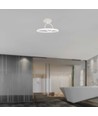 38W LED loftslampe i metal - Ø50cm, hvid, dobbelt rund design, 4000lm, 3000K, IP20