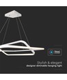 48W LED Metalloftlampe - 600x600xH1200mm, 4000K, hvid, TRIAC dæmpbar