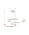 48W LED designer pendel - Hvid, 4000K, Triac dæmpbar, to halvmåner