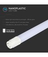 18W T8 LED Rør - Plastik, Ikke-rotérbar, 120cm, 6400K, G13.