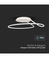 54W LED designer loftslampe, dæmpbar - Ø52cm, hvid, rund, 4000K, Triac dæmpbar