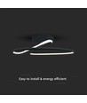 20W LED designer pendel, Ø25cm - 107lm/W, 4000K, sort, rund, moderne design