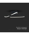 20W LED designer pendel, Ø25cm - 107lm/W, 4000K, sort, rund, moderne design