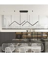 100cm 12W LED pendel - Double zig-zag design, 4000K, sort finish