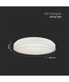 18W LED Lampe Rund - Designer, 4000K, Hvid