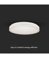 18W LED designer loftslampe - Rund, hvid, Ø35cm, 4000K, 1280lm