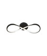 24W Infinity LED designerlampe - 3000K, sort, 360 grader, væg/loftlampe