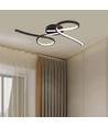 24W LED designer loftlampe - 2560lm, 3000K, sort, 360 grader lysspredning