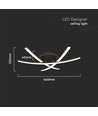 20W Loftlampe - 3L, LED Designer Lys, 3000K