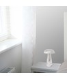 1W genopladelig LED bordlampe - Touch dæmpbar, 3-i-1 CCT, transparent, Ø16 x 25 cm