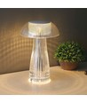 1W genopladelig LED bordlampe - Touch dæmpbar, 3-i-1 CCT, transparent, Ø16 x 25 cm