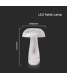 LED bordlampe - 1800mAh batteri, Ø160x250, 3i1, transparent hus