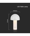 LED bordlampe - 1800mAh batteri, Ø150x250, 3i1, hvid, Hus