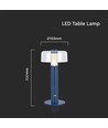 LED Bordlampe - 1800mAh Batteri Ø150x300 3000K Violet