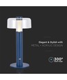 1W genopladelig LED bordlampe - Violet, dæmpbar, 3000K, USB opladning, 30cm høj