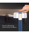 1W genopladelig LED bordlampe - Violet, dæmpbar, 3000K, USB opladning, 30cm høj