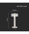 1W genopladelig LED bordlampe, champagne guld - Touch dæmpbar, USB-C, 3000K, 1800mAh, højde 30cm
