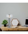 1W genopladelig LED bordlampe - Touch dæmpbar, 1800mAh batteri, 3000K, grå, inkl. USB-C kabel
