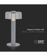 1W genopladelig LED bordlampe - Touch dæmpbar, 1800mAh batteri, 3000K, grå, inkl. USB-C kabel