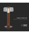 1W genopladelig LED bordlampe, sandbrun - Touch dæmpbar, 3000K, USB-C, 150x300mm