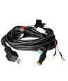 Kabel med afbryder - Arbejdslampe, Til 2 lamper, 2x15A, DT06-2S stik