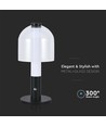 LED bordlampe - 1800mAh Batteri, Ø140x300, 3i1, Sort+Transparent Glas Hus