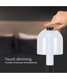2W LED bordlampe, genopladelig - Touch dæmpbar, 3-i-1 CCT, sort, USB, inkl. batteri